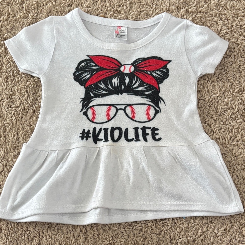 Trendy White #KIDLIFE Kids Tee